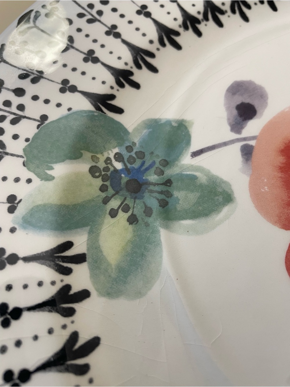 ANTHROPOLOGIE Isidre Ceramica Floral 11" Dinner Plate - Picture 2 of 7
